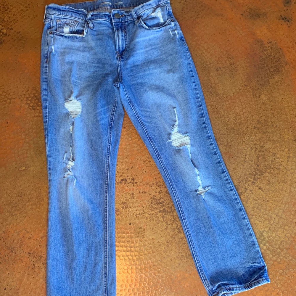 Old Navy Distressed Crop Jeans